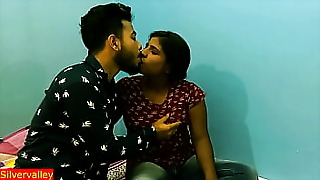 Desi Teen skirt having licentious partiality on touching show Fellow-man secretly!! 1st epoch fucking!!