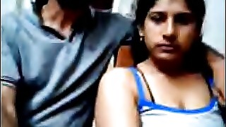 desi couple loves fulgent on the top of rave at web cam 5 min
